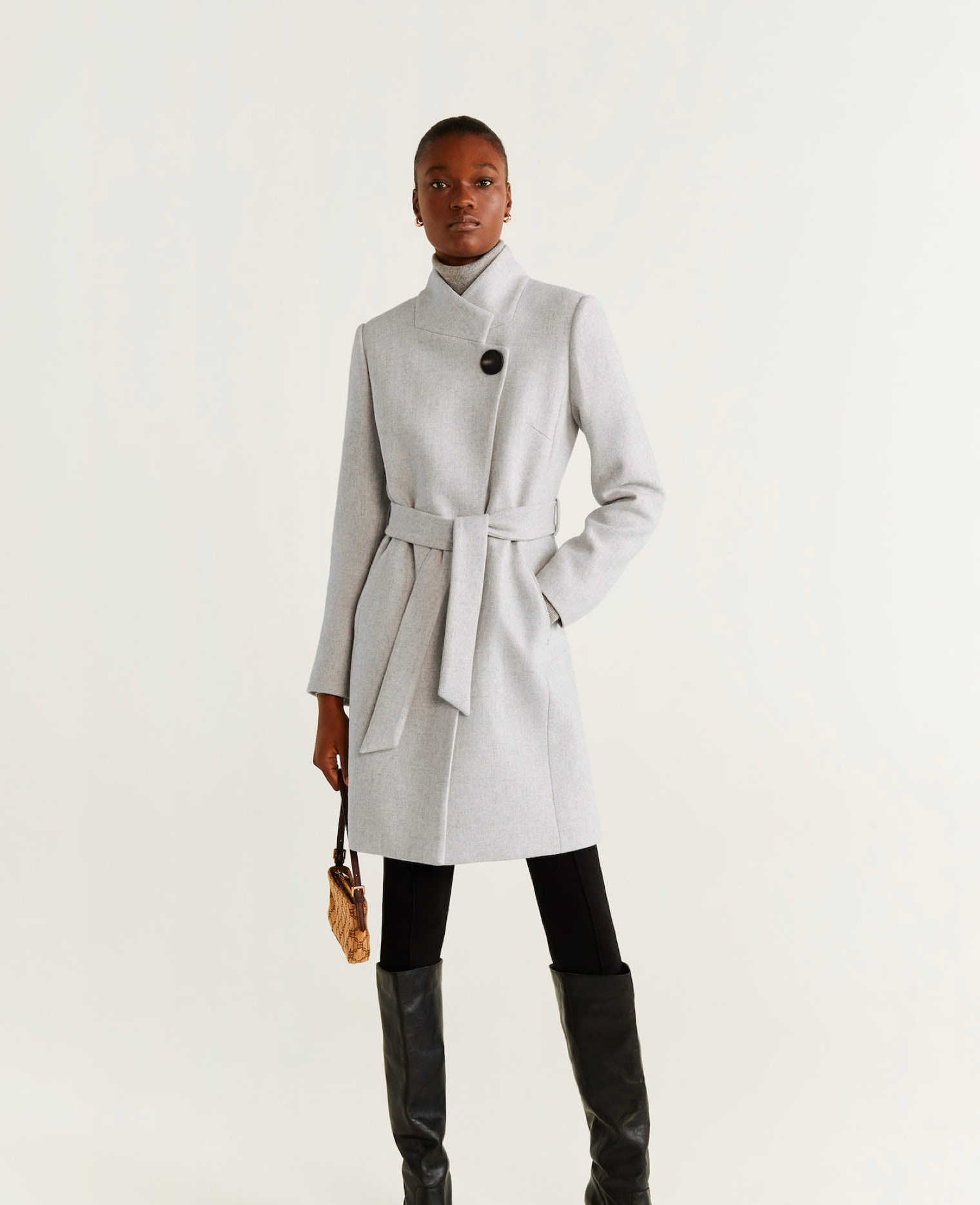 Belted wool coat
